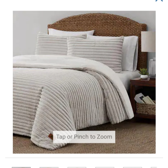 Frye Bedding Frye 3 Piece Channel Stitch Faux Fur Comforter Set